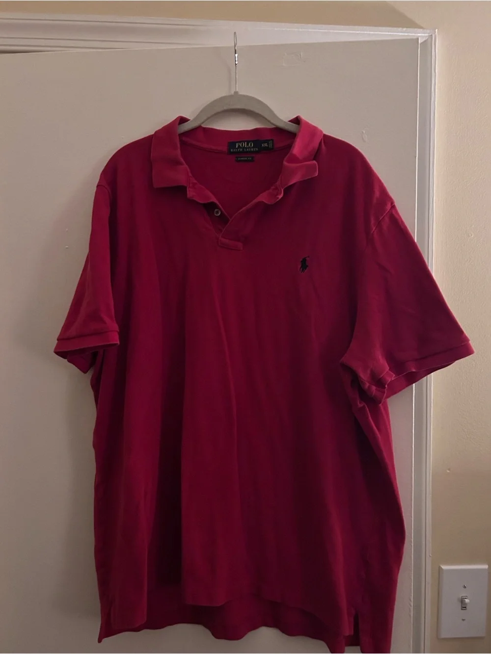Ralph Lauren Men's Deep Red Polo with Navy Pony
